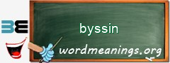 WordMeaning blackboard for byssin